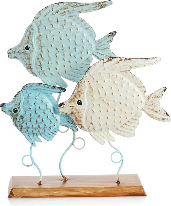 COM-FOUR® poisson en métal pour présentoir - figurine en métal comme  support décoratif