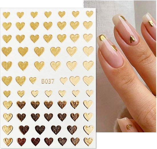 WiseGoods Luxe Nailart Stickers Hartjes Nail Art Sticker Nagel