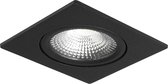 Ledisons LED-inbouwspot Trento zwart dimbaar - Ø75 mm - 5 jaar garantie - 2700K (extra warm-wit) - 450 lumen - 5 Watt - IP54