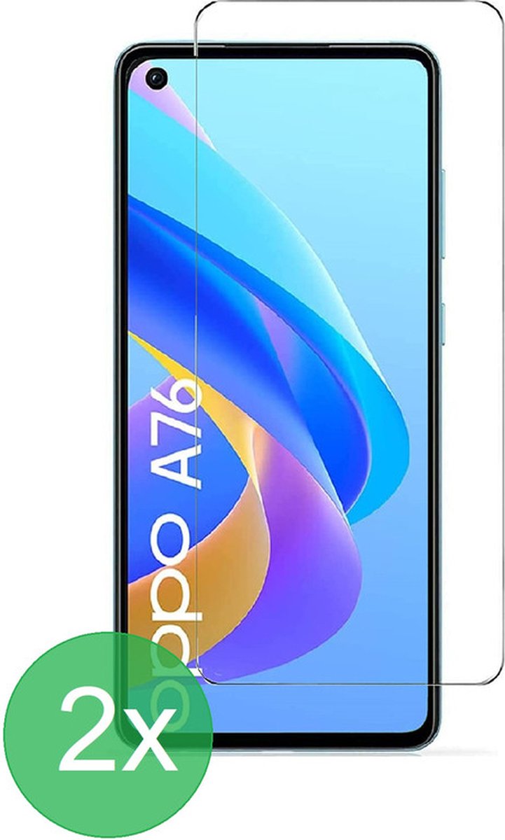 Screenprotector 2x Geschikt voor Oppo A96 / A76 / A36 - screen protector - glas - bescherm - beschermglas - ZT Accessoires