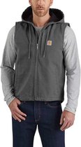 Carhartt Herren Weste Knoxville mit Kapuze Relaxed Fit Washed Duck Vest Gravel-XL