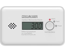 Wisualarm HY-GC20B Koolmonoxidemelder Incl. batterij (10 jaar) werkt op batterijen Detectie van Koolmonoxide