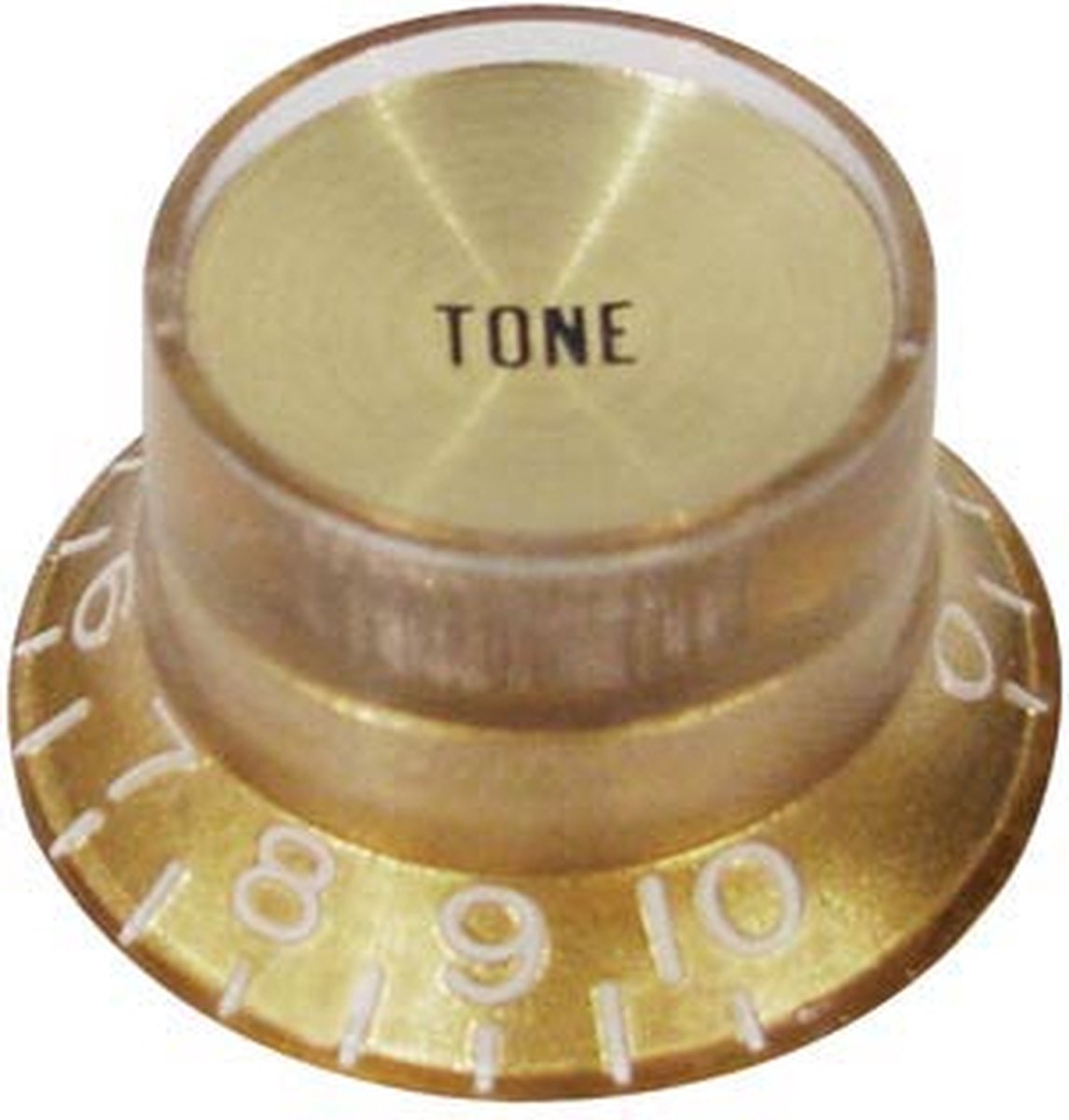 bell knob SG model, for inch type pot shaft, gold with gold cap, tone
