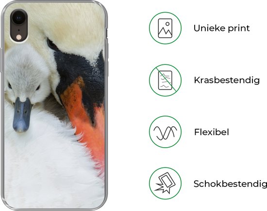 Coque iPhone XR - Cygne - Poussin - Macro - Coque de téléphone en Siliconen