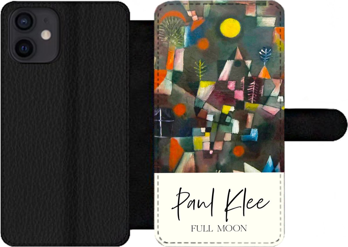 Telefoonhoesje Geschikt voor iPhone 12 telefoonhoesje - Paul Klee - Schilderij - Kunst - Met vakjes - Wallet case met magneetsluiting
