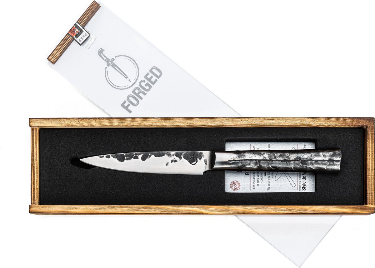 Forged Intense Universeel keukenmes 13cm - RVS - In Houten Giftbox