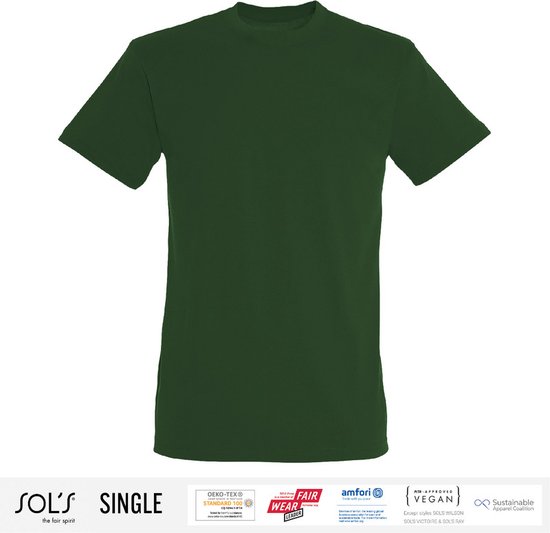 Sol's Heren T-Shirt 100% biologisch katoen Ronde hals Bottle Groen