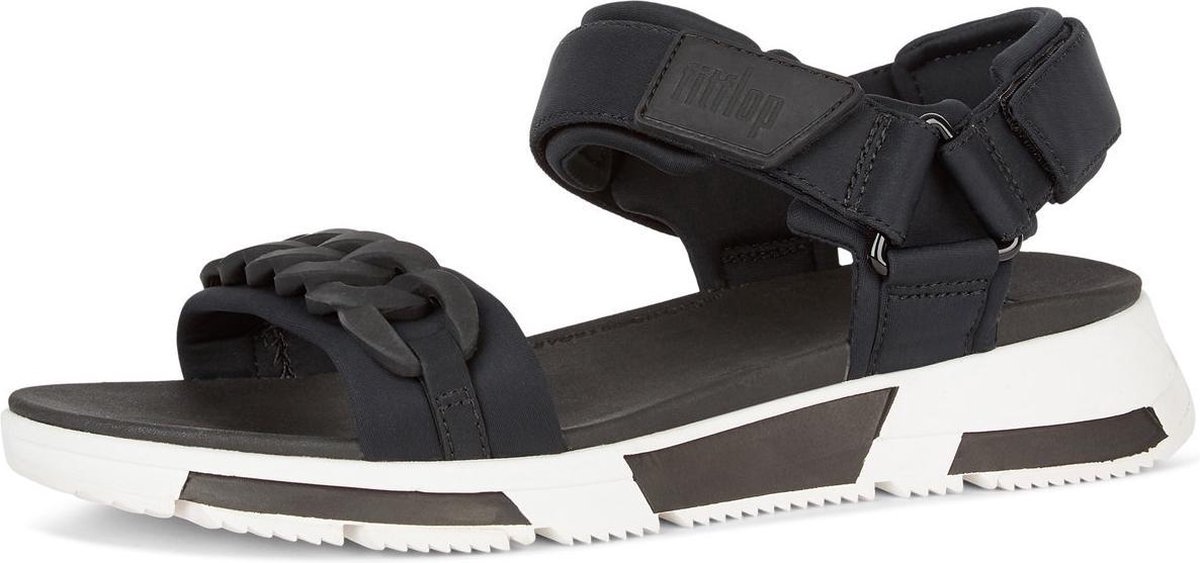 FitFlop™ Heda™ Chain Back-Strap Sandals Black - Maat 40 | bol