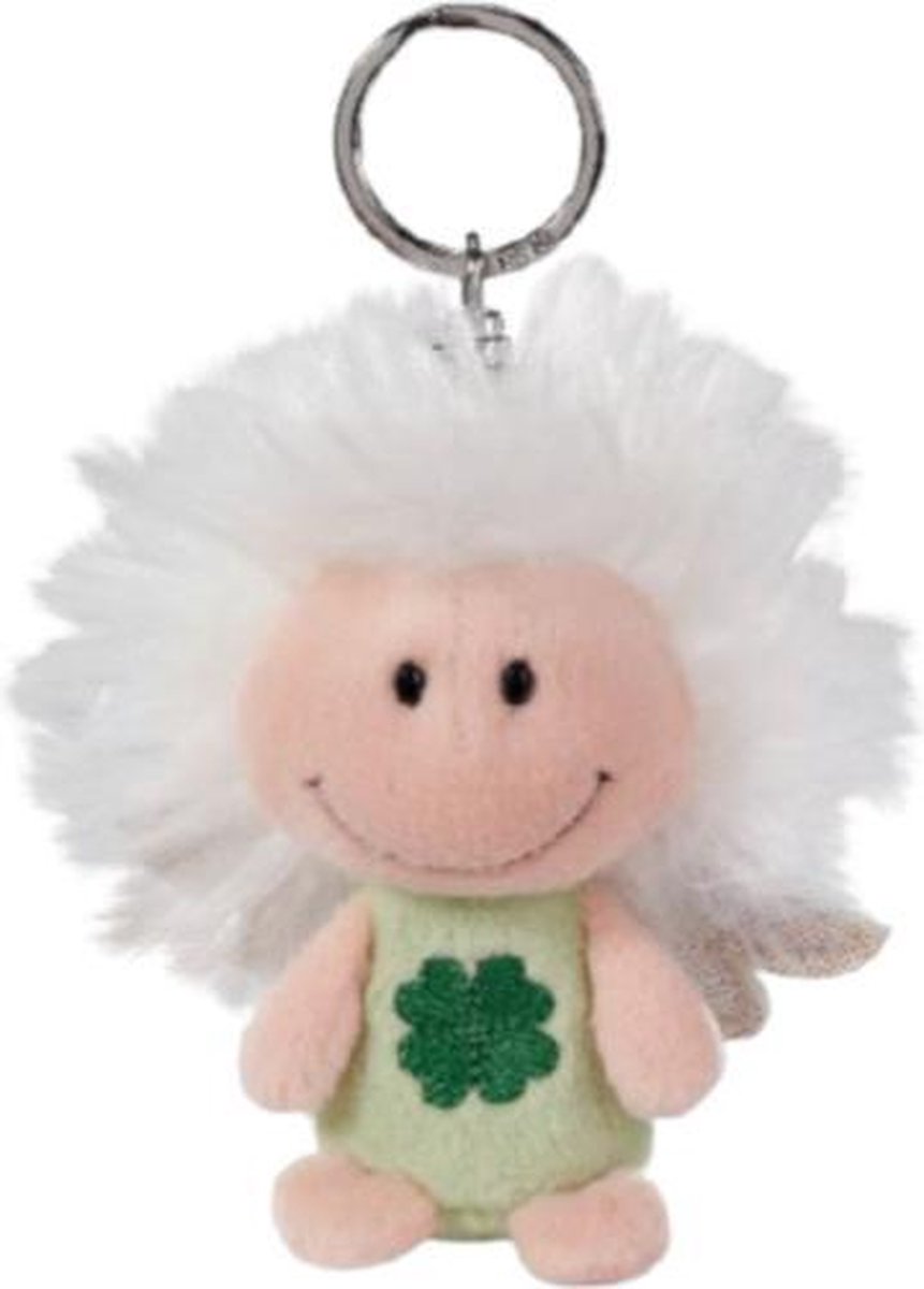 Nici Sleutelhanger Beschermengel Junior 7 Cm Pluche Groen/beige