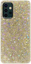 - ADEL Premium Siliconen Back Cover Softcase Hoesje Geschikt voor Samsung Galaxy A32 - Bling Bling Glitter Goud