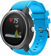 Siliconen Smartwatch bandje - Geschikt voor  Garmin Vivoactive 3 siliconen bandje - lichtblauw - Strap-it Horlogeband / Polsband / Armband