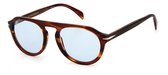 David Beckham Zonnebril 7009/s Heren Cat. 3 Rond Bruin/blauw