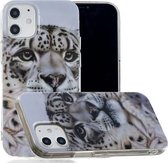 Voor iPhone 12 mini Painted Pattern TPU beschermhoes (Leopard Head)