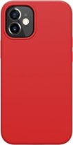 NILLKIN Flex Pure-serie effen kleur vloeibare siliconen valbestendige beschermhoes voor iPhone 12 mini (rood)