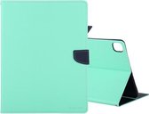 Voor iPad Pro 12.9 (2020) GOOSPERY FANCY DAGBOEK Horizontale flip PU lederen tas met houder & kaartsleuven en portemonnee (mintgroen)