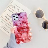 Voor iPhone 12 Pro Max TPU Smooth Marbled IMD mobiele telefoonhoes (Purple Stone F11)