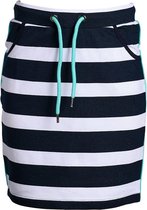 Meisjes rok terry strepen/aqua | Maat 116/ 6Y