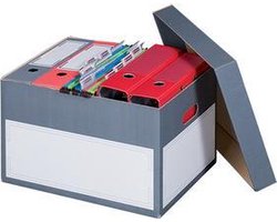 SMARTBOXPRO Archief/Transportkist S - 44x35x28cm - grijs - deksel