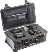 Peli Case   -   Camerakoffer   -   1510    -  Zwart   -  incl. plukschuim en laptophoes in deksel  50,100000 x 27,900000 x 19,300000 cm (BxDxH)