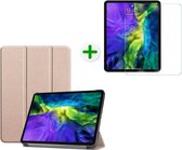 Tablet hoes geschikt voor iPad Pro 2021 en Screenprotector - 11 inch - Tablet hoes en Screenprotector - Goud