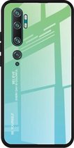 Voor Xiaomi Mi CC9 Pro Gradient Color Glass Case (Sky Blue)