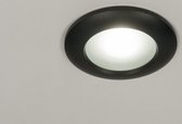 Lumidora Inbouwspot 72775 - GU10 - Zwart - Metaal - Buitenlamp - Badkamerlamp - IP65 - ⌀ 9 cm