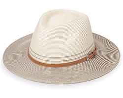 Bella Fedora UV Hoed Dames Zonnehoed House of Ord Cape Town - Maat: M-L: 58 cm - Ivory/Stone