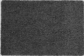 Ikado Ecologische katoenen droogloopmat zwart, zonder boord 58 x 118 cm