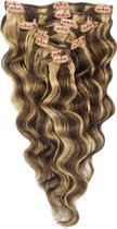 Remy Human Hair extensions wavy 22 - bruin / blond 4/27#