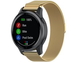 123watches milanese band - goud - - Geschikt voor Polar Vantage M / Vantage M2 / Vantage M3 /Vantage V3 / Grit X / Grit X Pro / Grit X2 Pro / Overige smartwatches met 22mm bandje