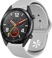 Siliconen Smartwatch bandje - Geschikt voor  Huawei Watch GT sport band - grijs - 46mm - Horlogeband / Polsband / Armband