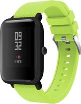 Siliconen Smartwatch bandje - Geschikt voor  Xiaomi Amazfit Bip silicone band - lichtgroen - Horlogeband / Polsband / Armband