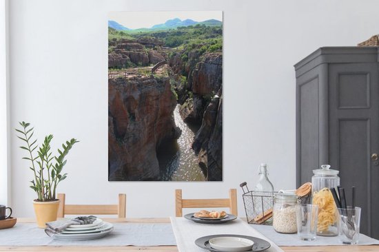 Bourke's Luck Nids de poule au Blyde River Canyon en Afrique Toile 80x120 cm - Tirage photo sur toile (Décoration murale salon / chambre)