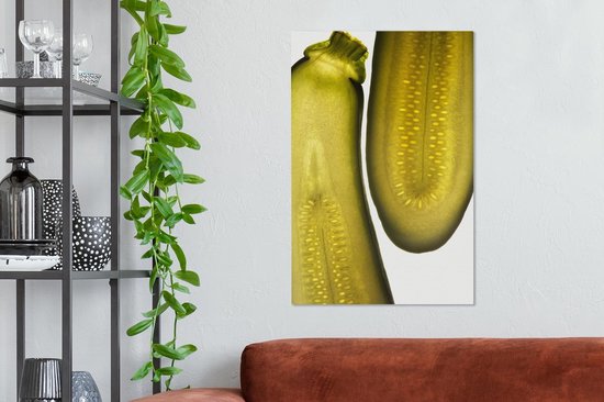 Le diamètre d'une toile de courgette 40x60 cm - Tirage photo sur toile (Décoration murale salon / chambre)