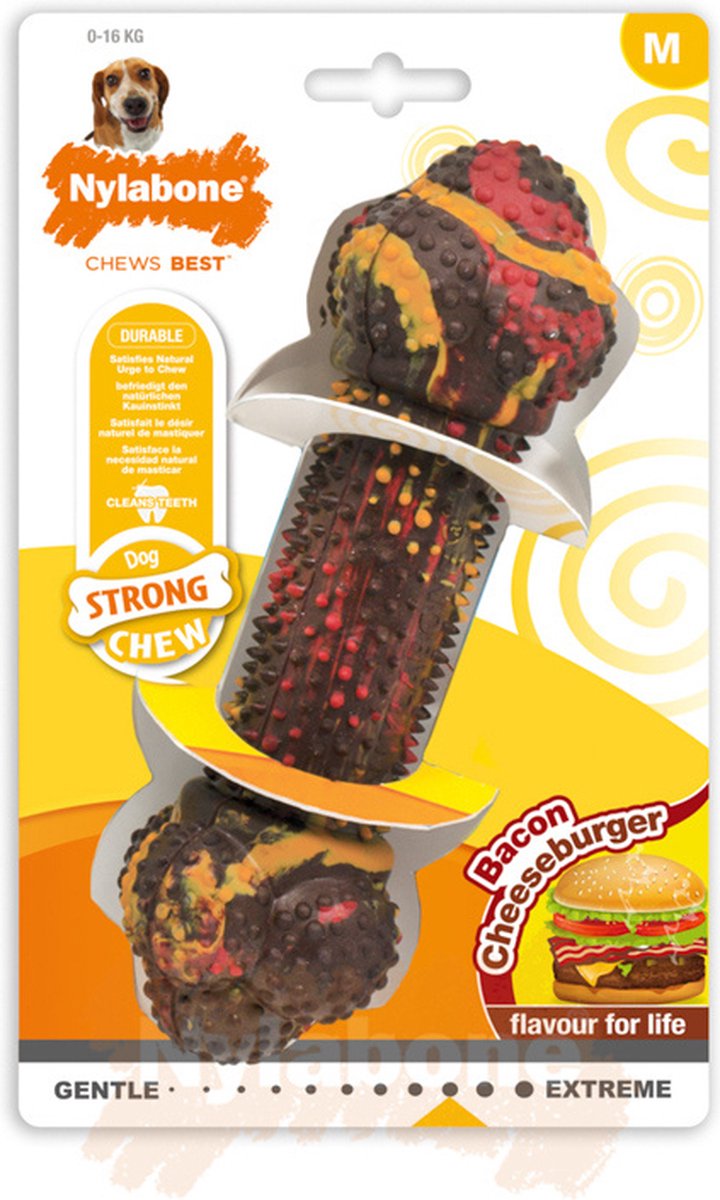 Strong kauwbot met bacon- en cheeseburgersmaak - Voor Sterke Kauwers - Small of Medium - Medium