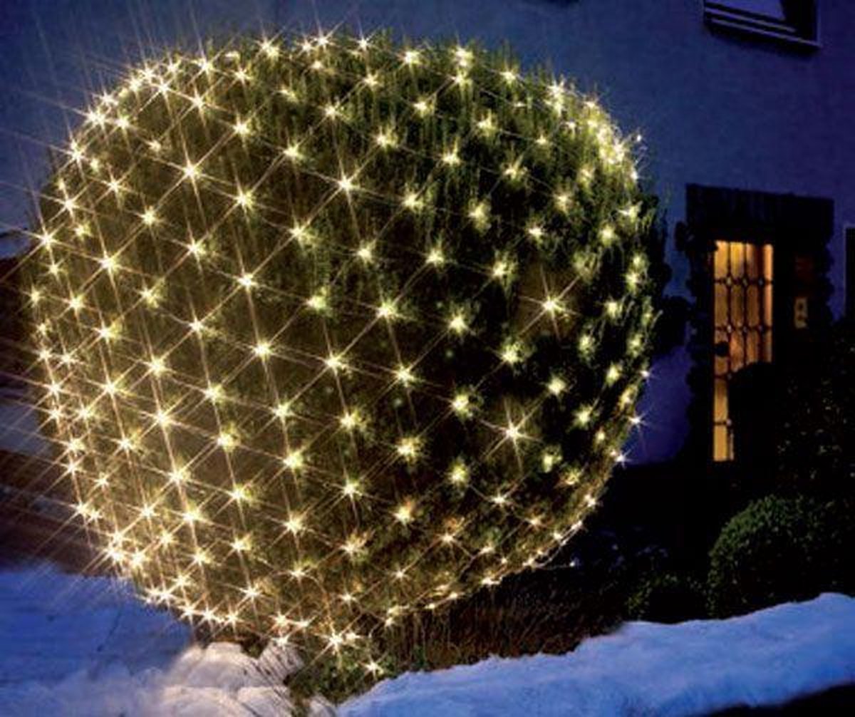 LED lichtnet - 200 warmwitte LEDs - 3 x 3 meter - voor binnen en buiten