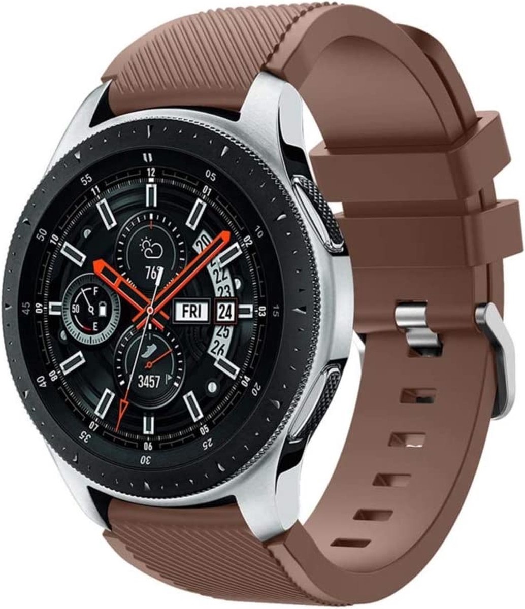 Geschikt voor Samsung Galaxy Watch silicone band - koffiebruin - 41mm / 42mm