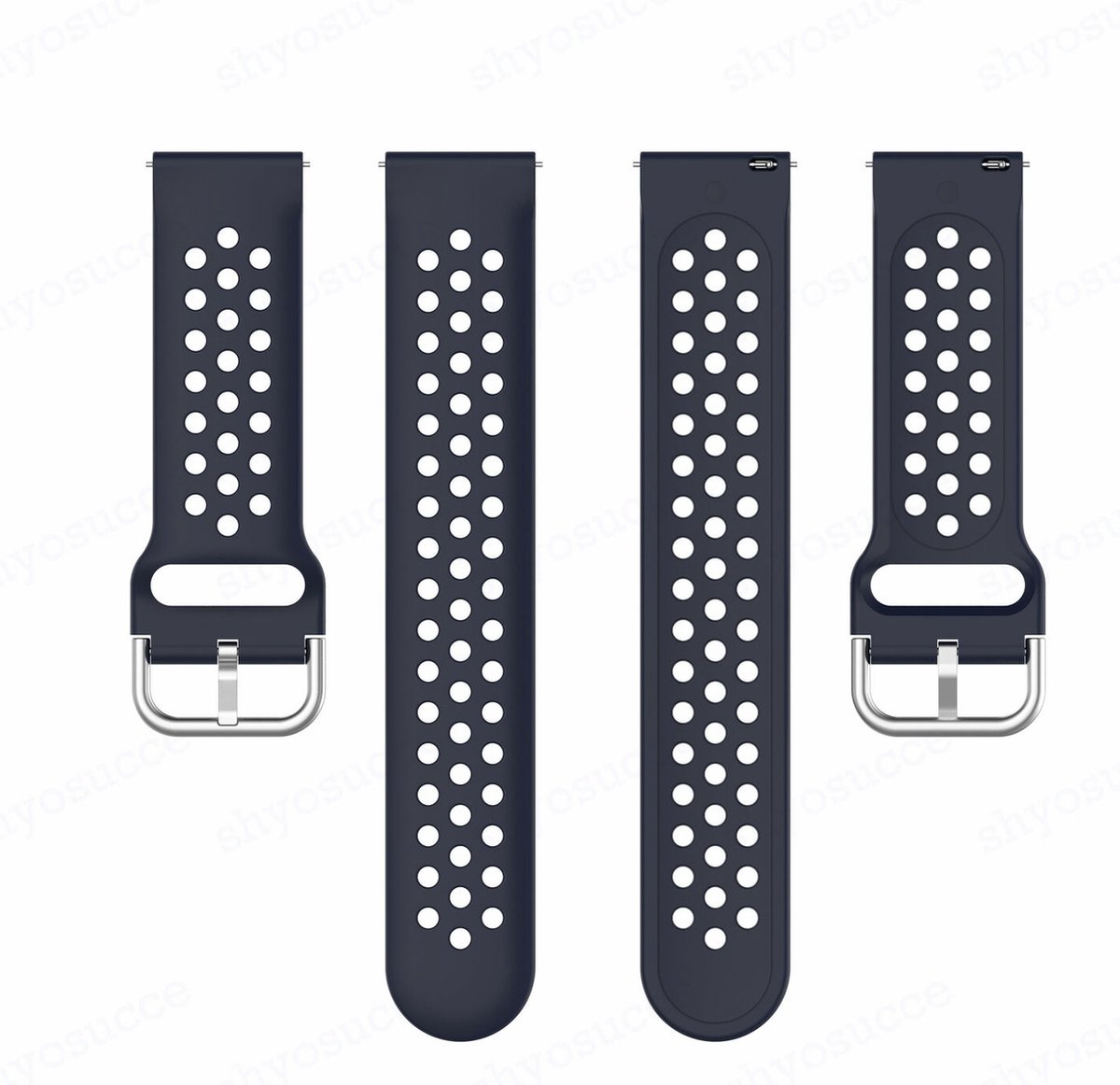 Geschikt voor Polar Vantage M siliconen bandje met gaatjes - donkerblauw - 46mm