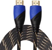 By Qubix HDMI kabel 10 meter - HDMI 1.4 versie - High Speed - HDMI 19 Pin Male naar HDMI 19 Pin Male Connector Cable - Nylon black line