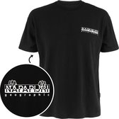 Napapijri jurassic O-hals logo shirt zwart - M