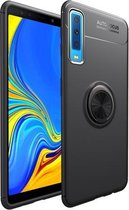 Schokbestendig TPU-hoesje voor Galaxy A7 (2018), met houder (zwart)
