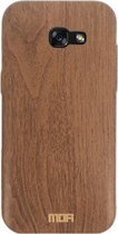 MOFI voor Galaxy A3 (2017) houtstructuur TPU beschermhoes achterkant (bruin)