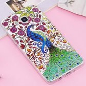 Voor Galaxy J7 (2016) / J710 Noctilucent IMD Pauwpatroon Zachte TPU Case Protector Cover