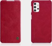 Voor Samsung Galaxy A32 5G NILLKIN QIN Series Crazy Horse Texture Horizontale Flip lederen tas met kaartsleuf (rood)