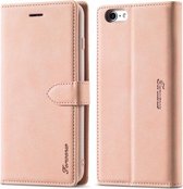 Voor iPhone 6 / 6s Forwenw F1-serie Mat Sterk magnetisme Horizontale flip lederen hoes met houder & kaartsleuven & portemonnee & fotolijst (roségoud)