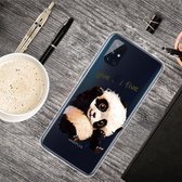 Voor OnePlus Nord N100 Gekleurde tekening Clear TPU beschermhoesjes (Tilted Head Panda)