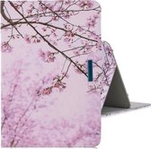 Voor 7 inch Tablet PC Universele Gekleurde Tekening Horizontale Flip PU Lederen Case met Houder & Kaartsleuf (kersenboom)