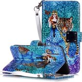 Magisch 3D Helder Gekleurd Tekening Patroon Horizontale Flip PU Leren Case met Houder & Kaartsleuven & Portemonnee & Fotolijst voor Huawei P30 Lite (Beauty en Tiger)