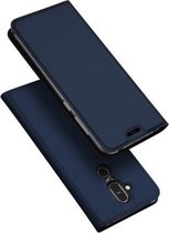 DUX DUCIS Skin Pro Series horizontale flip PU + TPU lederen tas voor Nokia 8.1 / X7, met houder en kaartsleuven (blauw)