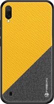PINWUYO Honors Series schokbestendige pc + TPU beschermhoes voor Galaxy M10 (geel)